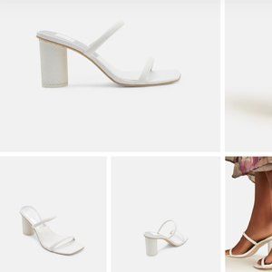 Dolce Vita Noles White Leather Sandals - Size 7.5, Worn Once!